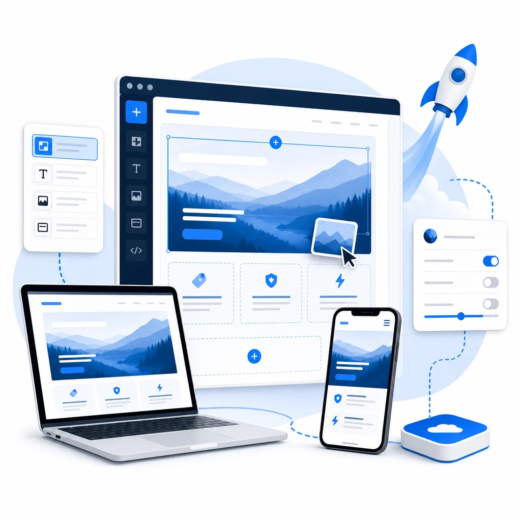 Website Builder Business — WNYpress reseller illustration